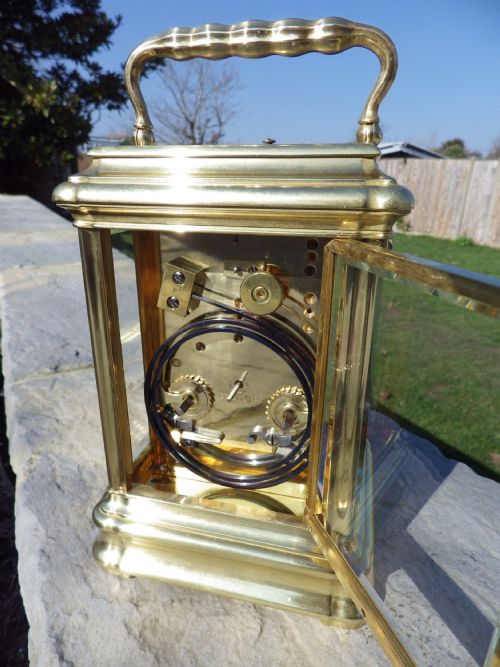 ALFRED DROCOURT RARE GIANT REPEATING CARRIAGE CLOCK FULLY RESTORED - ADDITIONAL PHOTO 10