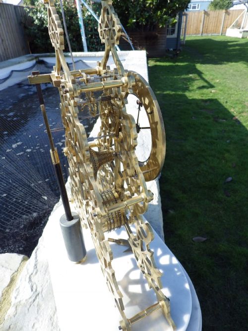 ENGLISH SKELETON CLOCK BY E WHITE OF MANCHESTER 1860S - ADDITIONAL PHOTO 7