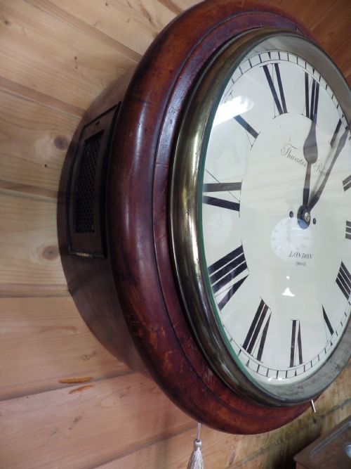 18 INCH DIAL DOUBLE FUSEE DIAL CLOCK BY THWAITES REED - ADDITIONAL PHOTO 3