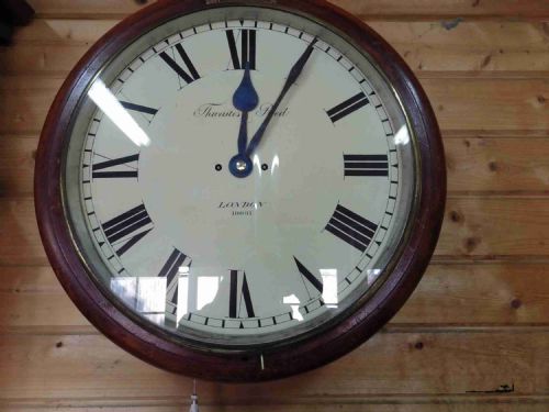 18 inch dial double fusee dial clock by thwaites reed - CATEGORY: ANTIQUE CLOCKS - DATED 1880