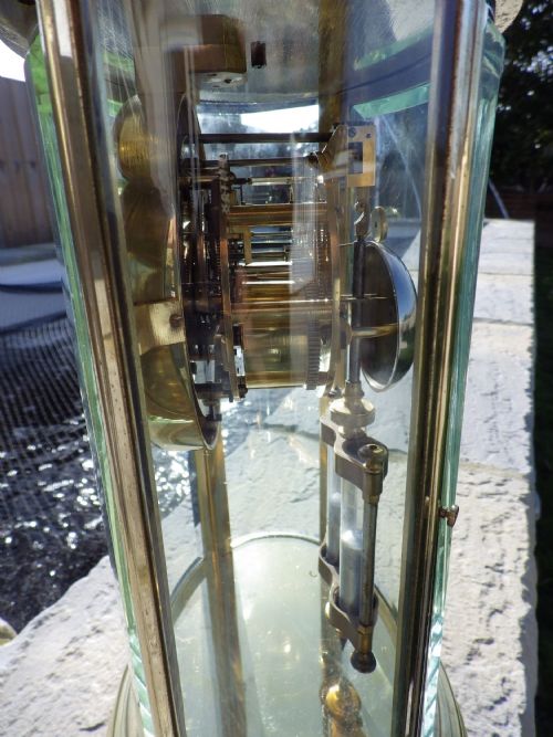 fig 4. French Oval Crystal Regulator Mantle Clock By Henry Marc Paris 1890