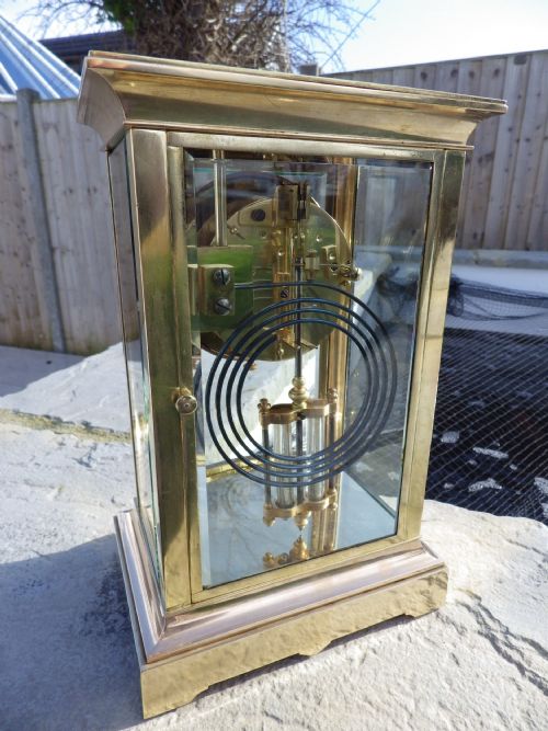 FRENCH BOW FRONTED ENAMEL CRYSTAL REGULATOR 1890S - ADDITIONAL PHOTO 4