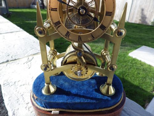 ENGLISH SKELETON CLOCK WITH THE RARE SECONDS DIAL 1870S - ADDITIONAL PHOTO 2