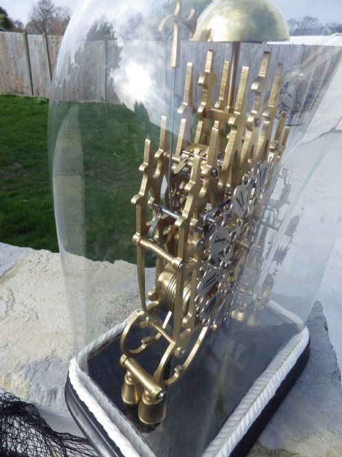 DOUBLE FUSEE SKELETON CLOCK UNDER THE ORIGINAL DOME - ADDITIONAL PHOTO 6