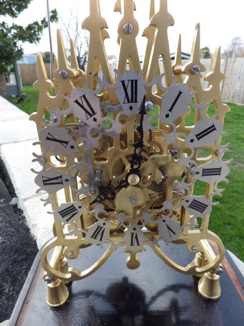 DOUBLE FUSEE SKELETON CLOCK UNDER THE ORIGINAL DOME - ADDITIONAL PHOTO 7