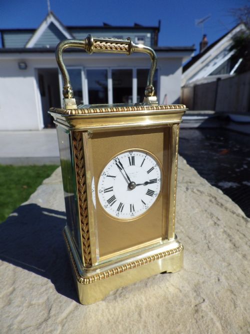french striking carriage clock fully restored circl 1860s - CATEGORY: ANTIQUE CLOCKS - DATED 1860