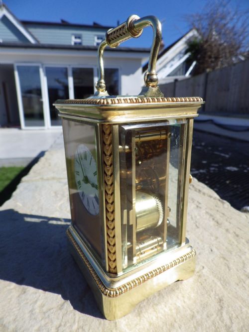 FRENCH STRIKING CARRIAGE CLOCK FULLY RESTORED CIRCL 1860S - ADDITIONAL PHOTO 1