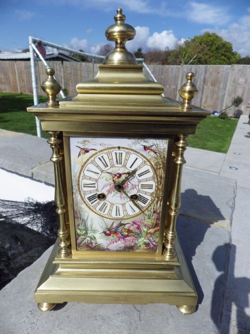 french gilt bronze mantle clock stunning panels - CATEGORY: ANTIQUE CLOCKS - DATED 1880