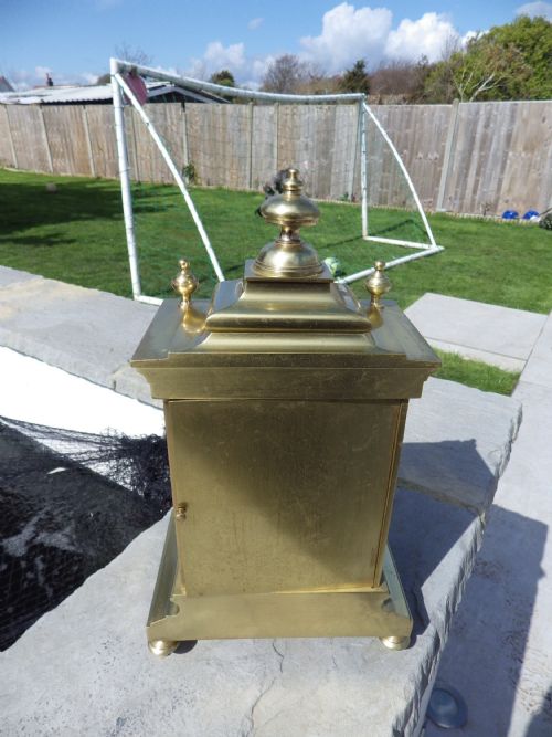 FRENCH GILT BRONZE MANTLE CLOCK STUNNING PANELS - ADDITIONAL PHOTO 2
