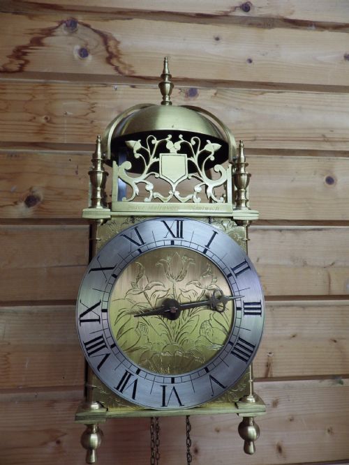 ENGLISH VERGE LANTERN CLOCK MADE BY A RETIRED CLOCK MAKER - ADDITIONAL PHOTO 2