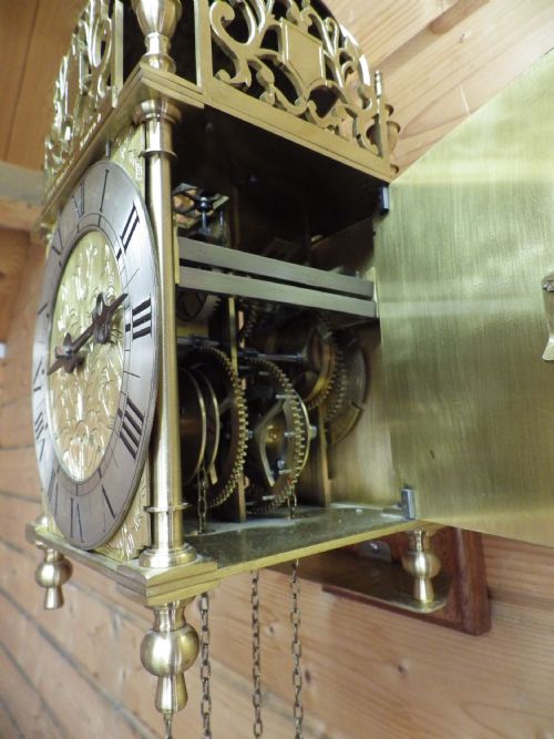 ENGLISH VERGE LANTERN CLOCK MADE BY A RETIRED CLOCK MAKER - ADDITIONAL PHOTO 5