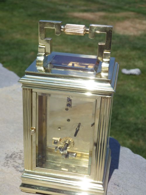 FRENCH GOTHIC STYLE HEAVY FULLY RESTORED CARRIAGE CLOCK 1860S - ADDITIONAL PHOTO 2