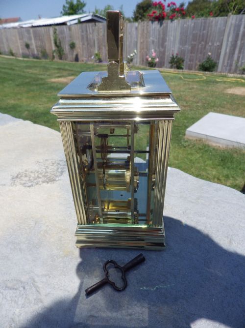 FRENCH GOTHIC STYLE HEAVY FULLY RESTORED CARRIAGE CLOCK 1860S - ADDITIONAL PHOTO 7