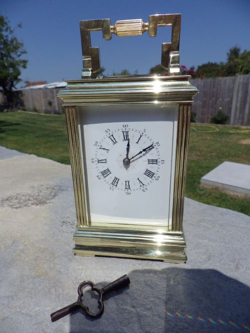 FRENCH GOTHIC STYLE HEAVY FULLY RESTORED CARRIAGE CLOCK 1860S - ADDITIONAL PHOTO 8
