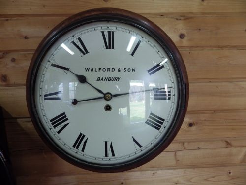 14 convex dail convex glass fusee dial clock 1860 - CATEGORY: ANTIQUE CLOCKS - DATED 1860
