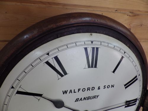 14 CONVEX DAIL CONVEX GLASS FUSEE DIAL CLOCK 1860 - ADDITIONAL PHOTO 4