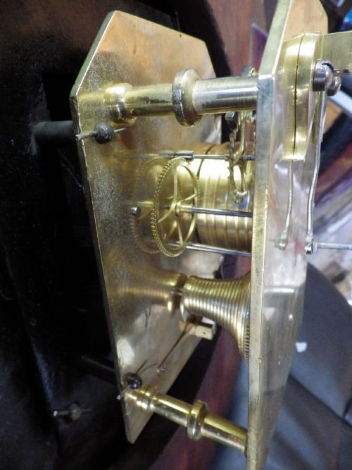 14 CONVEX DAIL CONVEX GLASS FUSEE DIAL CLOCK 1860 - ADDITIONAL PHOTO 8