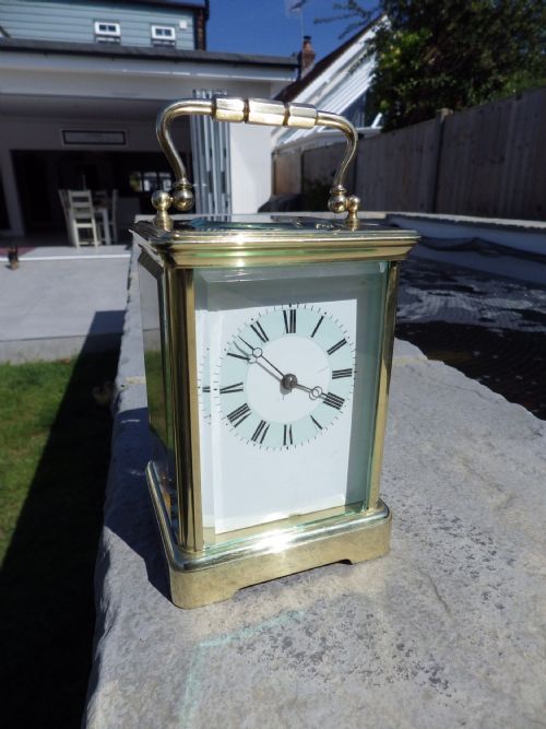 french carriage clock mint green chapter ring early heavy clock 1860s - CATEGORY: ANTIQUE CLOCKS - DATED 1860
