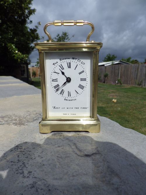 french carriage clock with history circl 1900s - CATEGORY: ANTIQUE CLOCKS - DATED 1900
