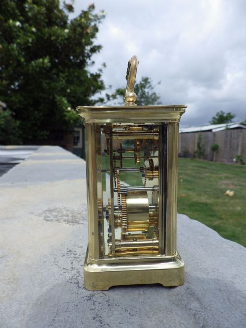 FRENCH CARRIAGE CLOCK WITH HISTORY CIRCL 1900S - ADDITIONAL PHOTO 3