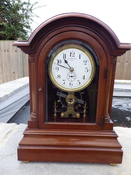 eureka clock company mantel clock the rarest example seconds hand 3 ball - CATEGORY: ANTIQUE CLOCKS - DATED 1910