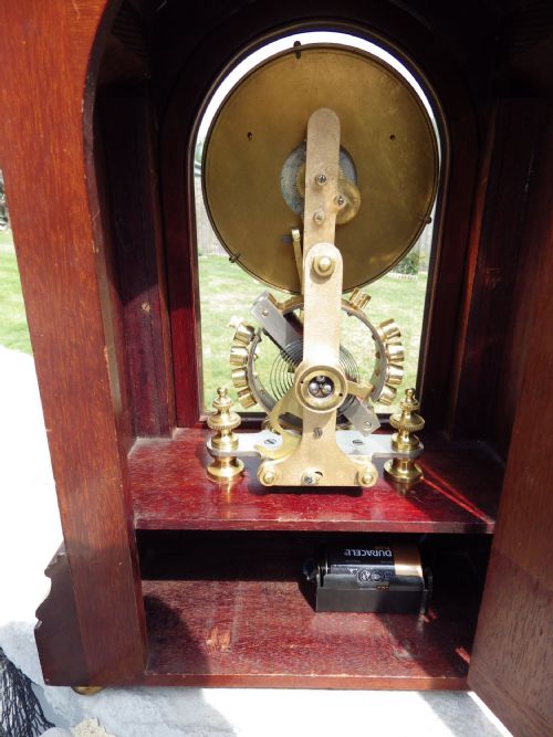 EUREKA CLOCK COMPANY MANTEL CLOCK THE RAREST EXAMPLE SECONDS HAND 3 BALL - ADDITIONAL PHOTO 10