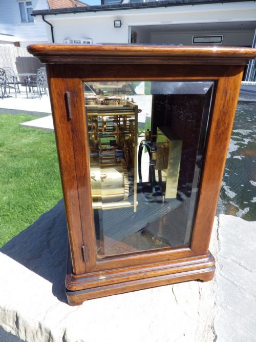 W H TING TANG MANTLE CLOCK FULLY RESTORED RUNNING VIA PLATFORM ESCAPEMENT RARE CASE STYLE - ADDITIONAL PHOTO 2