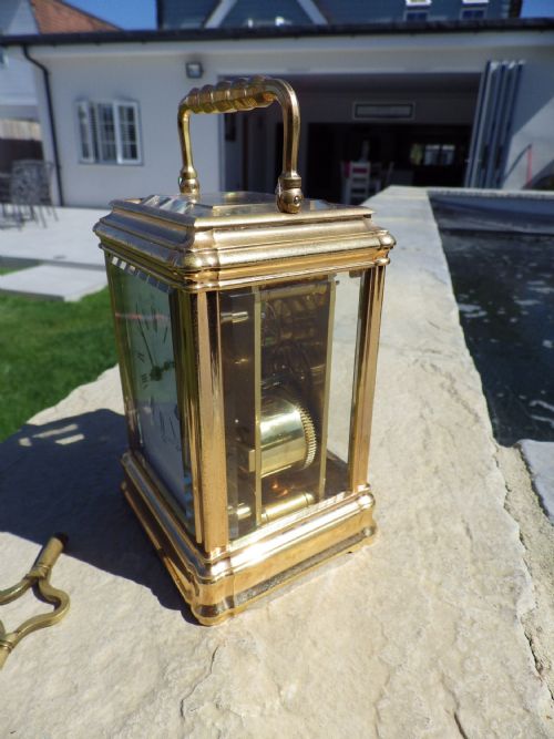 HENRY JACOT GORGE CASE STRIKING CARRIAGE CLOCK FULLY RESTORED CICL 1880 - ADDITIONAL PHOTO 1