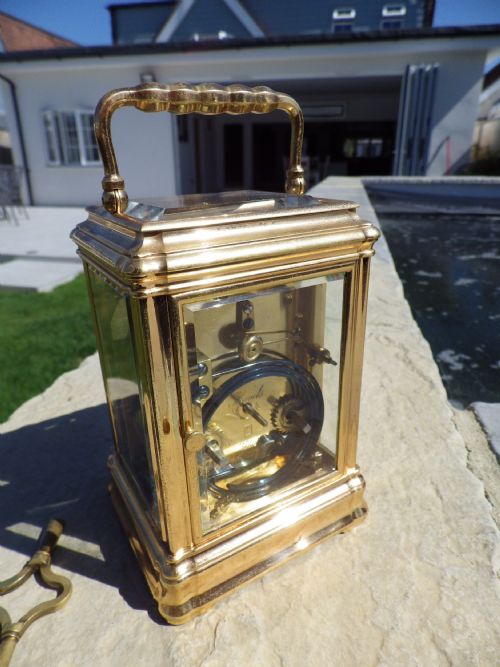 HENRY JACOT GORGE CASE STRIKING CARRIAGE CLOCK FULLY RESTORED CICL 1880 - ADDITIONAL PHOTO 2
