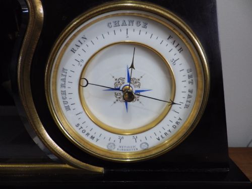 RARE FRENCH MARBLE CLOCK SET FROM PADDINGTON HOSPITAL 1870S - ADDITIONAL PHOTO 7