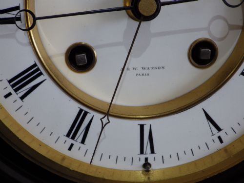 RARE FRENCH MARBLE CLOCK SET FROM PADDINGTON HOSPITAL 1870S - ADDITIONAL PHOTO 13