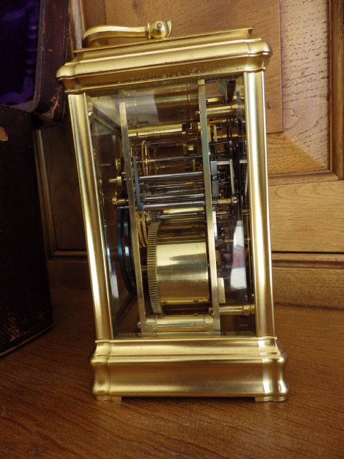 RARE MINUTE REPEATER CARRIAGE CLOCK BY MARGAINE - ADDITIONAL PHOTO 4