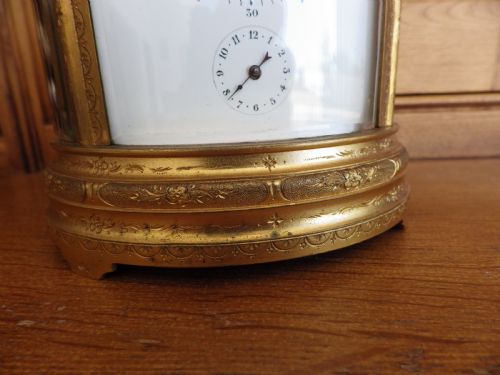 FRENCH REPEATER CARRIAGE CLOCK OVAL CASE - ADDITIONAL PHOTO 1