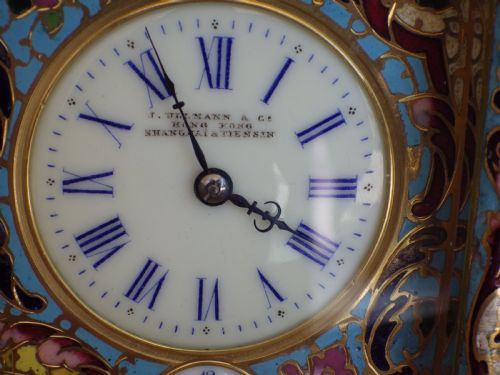 FRENCH REPEATING CARRIAGE CLOCK WITH ENAMEL AND GILDED CASE 1890S - ADDITIONAL PHOTO 5