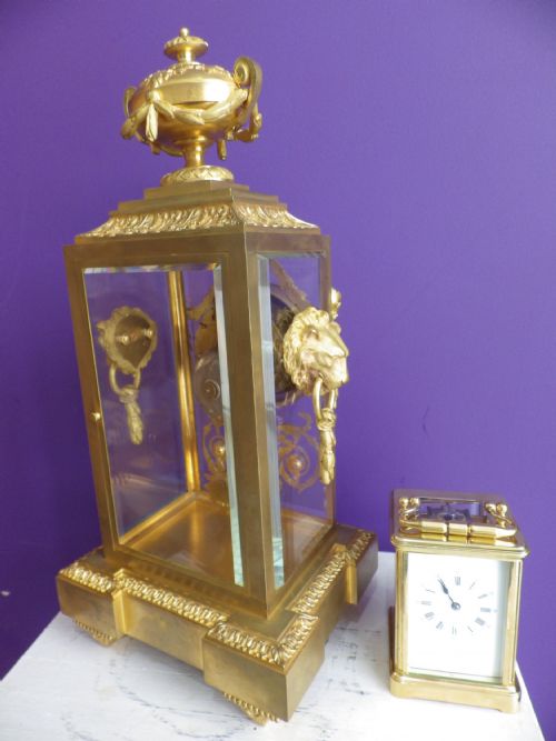 FRENCH CRYSTAL REGULATOR IN A GLASS CASE 1880S - ADDITIONAL PHOTO 6