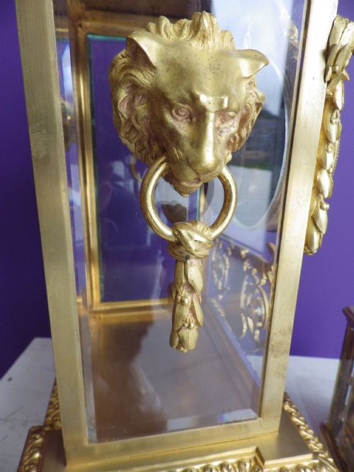 FRENCH CRYSTAL REGULATOR IN A GLASS CASE 1880S - ADDITIONAL PHOTO 7