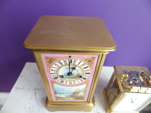 FRENCH CRYSTAL REGULATOR WITH THE PINK PANELS 1870S - ADDITIONAL PHOTO 5