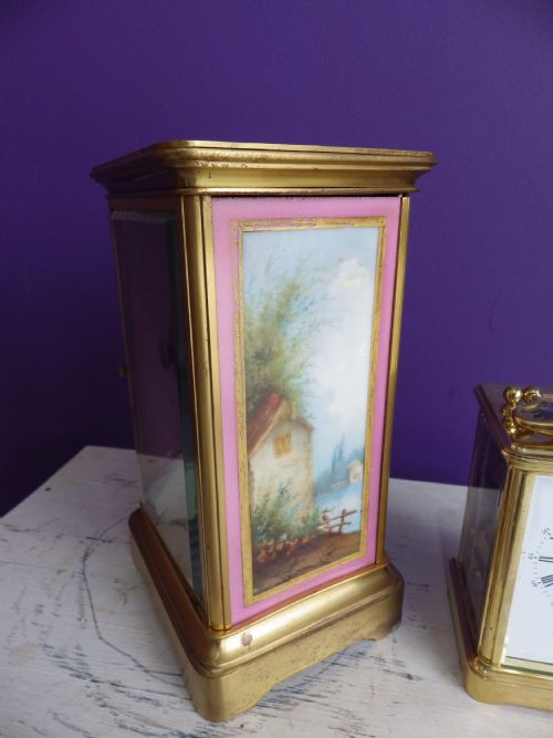 FRENCH CRYSTAL REGULATOR WITH THE PINK PANELS 1870S - ADDITIONAL PHOTO 4