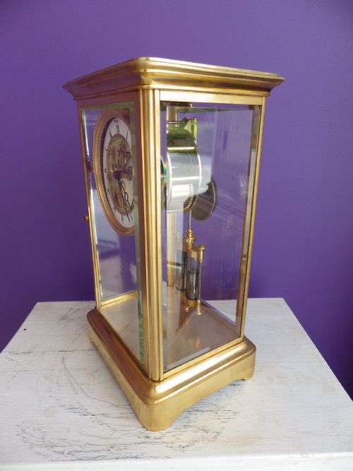 FRENCH CRYSTAL REGULATOR MANTLE CLOCK 1890S - ADDITIONAL PHOTO 3