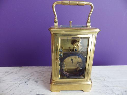 FRENCH CARRIAGE CLOCK REPEATER WITH TING TANG HOUR AND HALF 1890 - ADDITIONAL PHOTO 2