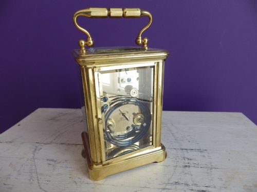 FRENCH REPEATING CARRIAGE CLOCK FULLY RESTORED 1870S - ADDITIONAL PHOTO 2