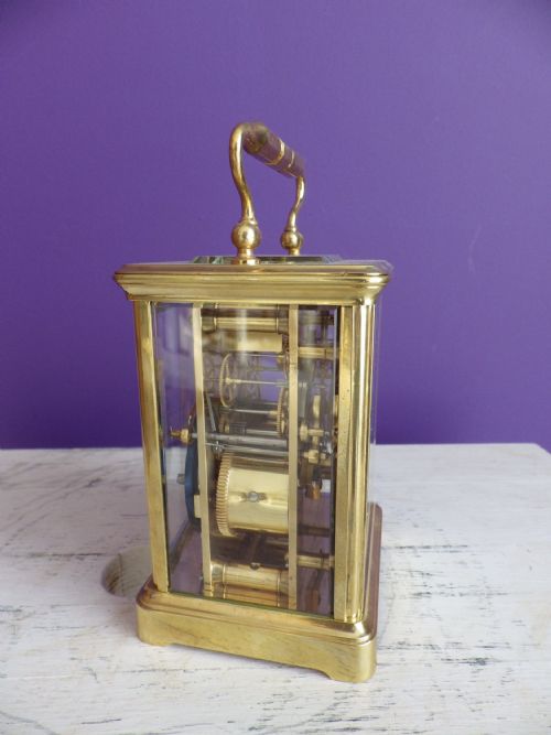 FRENCH REPEATING CARRIAGE CLOCK FULLY RESTORED 1870S - ADDITIONAL PHOTO 6