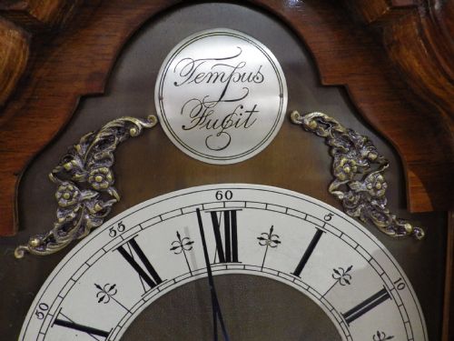 ELLIOTT MAHOGANY WESTMINSTER CHIME ART DECO GRANDMOTHER CLOCK 1930S - ADDITIONAL PHOTO 7