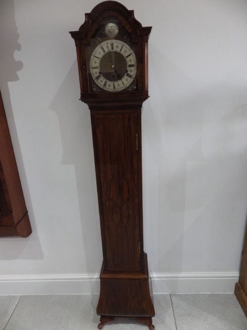 elliott mahogany westminster chime art deco grandmother clock 1930s - CATEGORY: ANTIQUE CLOCKS - DATED 1930