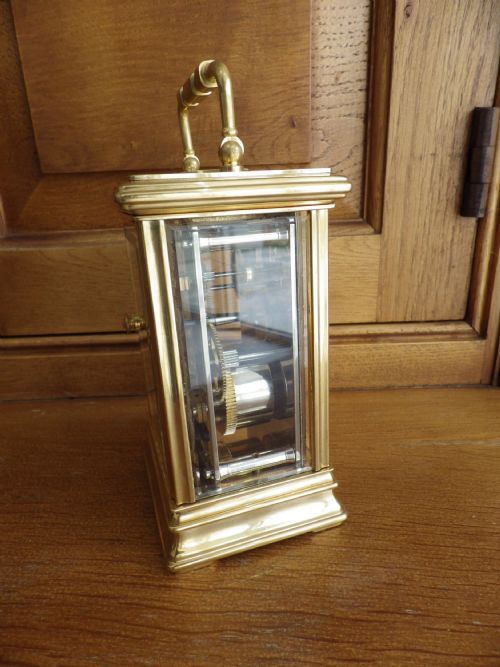 ST JAMES EIGHT DAY CARRIAGE CLOCK FULLY RESTORED 1960S - ADDITIONAL PHOTO 4