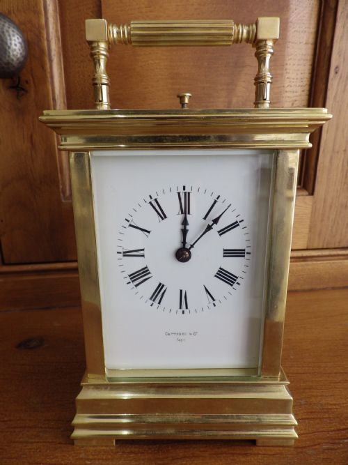 french repeater carriage clock with the original case circl 1880s - CATEGORY: ANTIQUE CLOCKS - DATED 1880