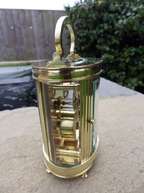 FRENCH OVAL CARRIAGE CLOCK CIRCL 1900 - ADDITIONAL PHOTO 2