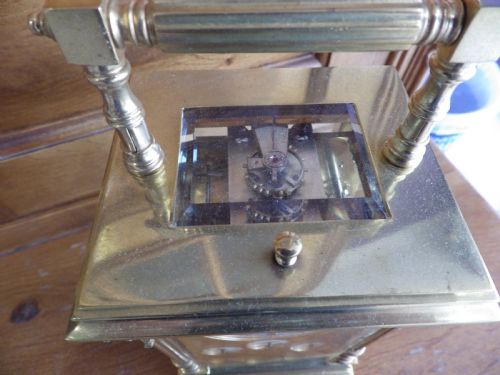 FRENCH GRAND SONNERIE DATE WORK MOONPHASE CARRIAGE CLOCK 1870 RESTORED - ADDITIONAL PHOTO 5