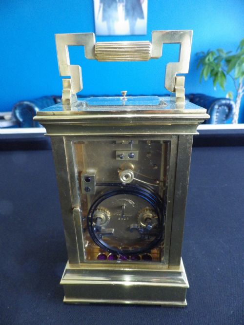 FRENCH ENAMEL CARRIAGE CLOCK 1890S - ADDITIONAL PHOTO 2