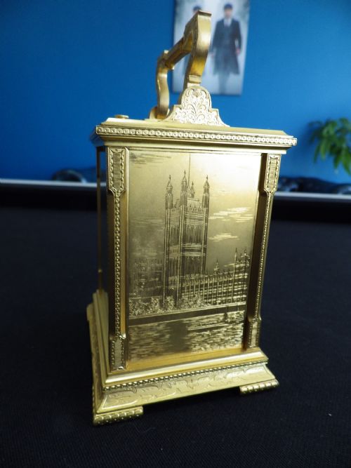 ENGRAVED CASE FRENCH REPEATER CARRIAGE CLOCK 1860S - ADDITIONAL PHOTO 2